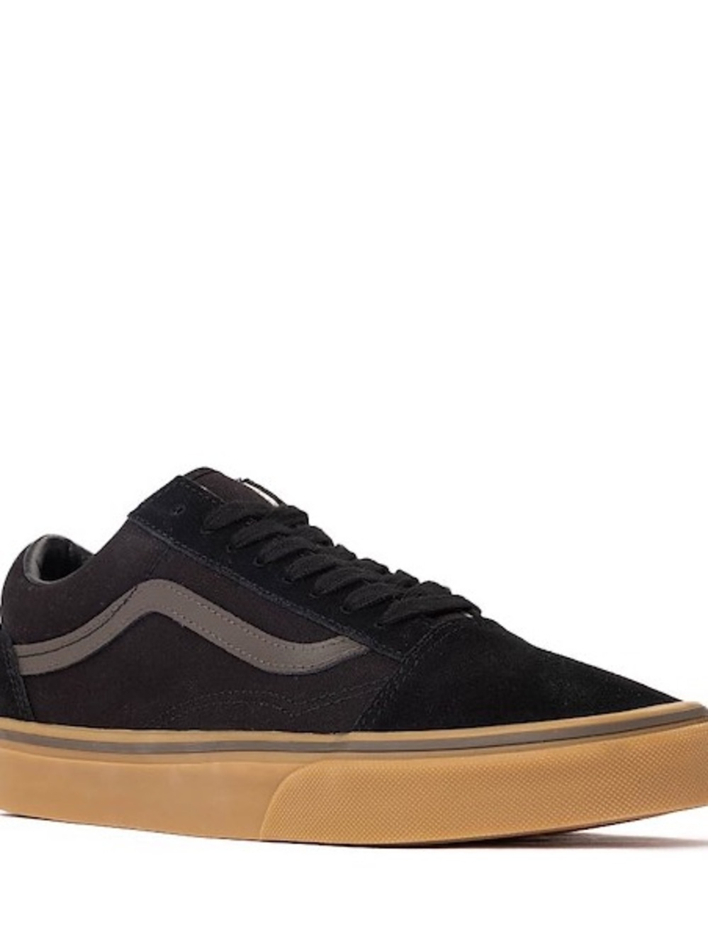 Unisex Vans Black Suede Low-Top Sneaker with Gum Sole